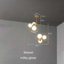 DecorBites™ Gold Glass Ball Chandelier for Living Room Kitchen Bedroom - 220V 110V