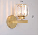 DecorBites™ Crystal Sconce Light Gold Black Metal Glass Lampshade Wall Fixture