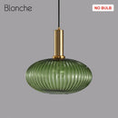 Decorbites led gold chandelier amber & green pendant lamps dining room