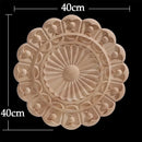 Round Wood Applique Wood Decal Wood Mouldings Onlay Unpainted European Carving Long Floral Wooden Furniture Decoration Corner