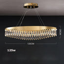 DecorBites™ Golden Crystal Stainless Steel Chandelier for Dining Room
