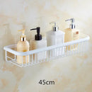 DecorBites™ Gold Brass Bathroom Shelf with Towel Hanger, Shampoo Holder, and Basket