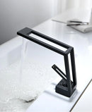 DecorBites™ Black Brass Basin Faucet Mixer with Single Handle Deck Mount