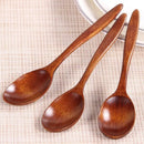 High Quality Natural Wood Spoon Fork Bamboo Kitchen Cooking Dining Soup Tea Honey Coffee Utensil Tools Soup-Teaspoon Tableware
