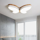 DecorBites™ LED Butterfly Chandelier Modern Wood Ceiling Light for Kids Room