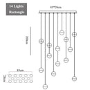 DecorBites™ Crystal LED Chandelier: Modern Luxury Pendant Lights for Staircase, Bedroom, and Living Room