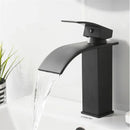 DecorBites™ Gold Waterfall Basin Faucet: Brass Bathroom Mixer Tap, Hot Cold Sink Faucet