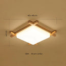 DecorBites™ Japanese Wood Ceiling Light Tatami Lamp Flush Mount Living Room Bedroom Square