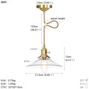 DecorBites™ Glass Copper LED Pendant Light for Kitchen Cafe Living Room