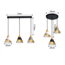 DecorBites™ Industrial Loft Wood Pendant Light, Nordic Iron Hanging Lamp for Kitchen, Bedroom, Dining Room