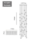 DecorBites™ Crystal LED Chandelier: Modern Luxury Pendant Lights for Staircase, Bedroom, and Living Room
