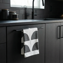 Half Circle Tea Towel | Cotton Dish Kitchen Towel | 18" x 28"
