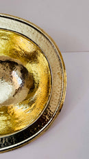 Unlacquered Brass Sink - Hammered Oval Drop-in Bathroom Sink