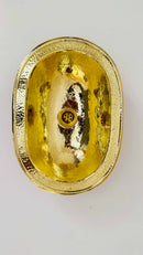 Unlacquered Brass Sink - Hammered Oval Drop-in Bathroom Sink