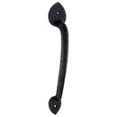 Hammered 10 in. Black Door Pull Handle
