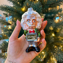 Albert Einstein Handcrafted Glass Ornament, Science and Physics Themed Christmas Gift