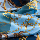 Gabriella - Silk Foulard - Azure