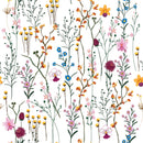 Colorful Wildflowers Herbarium Wallpaper