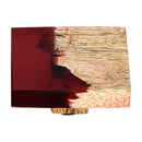 Mascot Hardware Frosted Timber 1-2/3 in. Red & Wood Drawer Cabinet Knob
