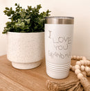 Personalized Drink Tumbler with Handwriting