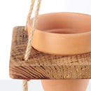 Hanging Terra Cotta Planter | Hanging Ceramic Plant Pot Holder | 6" x 22" x 6"