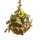 Handmade Floral Hanging Ball Decor | 6" x 6" | KJ Made