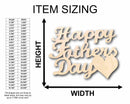 Happy Father's Day Unfinished Wood Cutout DIY handmade Craft