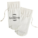 Happy Friendsgiving Canvas Wine Bag