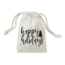 Happy Holidays Christmas Favor Bags, 6-Pack