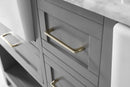 Hayley Bathroom Vanity with Sink and Carrara White Marble Top Cabinet Set Villohome