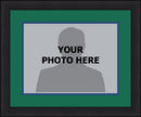 NHL Hockey Photo Picture Frame Kit - Hartford Whalers (Green Matting, Blue Trim)