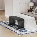 Hausvita 35" Solid Wood Pine Wooden Bench