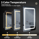 Hausvita Framed Recessed LED Light Bathroom Medicine Cabinet -small