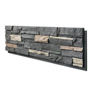 Hausvita Faux Stone Wall Siding Panel, PU Stone Veneer Exterior, 46.46" x 13"
