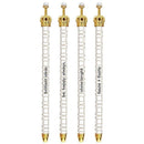 Haute & Flashy Silver Pattern Crown Pen Set of 12 | Giftable Quote Pens