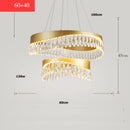 DecorBites™ Golden Crystal Stainless Steel Chandelier for Dining Room