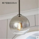DecorBites™ Glass Ball LED Pendant Light: Modern Silver Gold Nordic Kitchen Decor