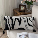 DecorBites™ Black Abstract Eye Pillow Cover for Home Decoration, 30x50cm/45x45cm