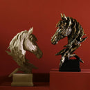 DecorBites™ Country Resin Horsehead Figurine: Creative Animal Statue for Modern Home & Office Decor