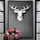Home Decoration Accessories,3D Deer Head,Statue,Sculpture,Wall Decor,Animal Figurine Miniature,Modern,Living Room,Decorative Art