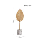 DecorBites™ Gold Leaf Decorations on Marble Base - Creative Metal Crafts for Home Decor