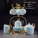 DecorBites™ Bone China Coffee Set Tea Luxury Porcelain Set with Teapot and Cups