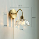 DecorBites™ Glass Copper LED Wall Lights with Pull Chain Switch for Home Bedroom Bathroom Mirror