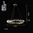 DecorBites™ Golden Crystal LED Chandelier for Modern Dining Room
