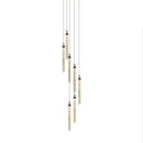 DecorBites™ Golden LED Crystal Chandelier for Living Room Staircase