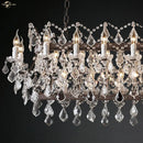 DecorBites™ Iron Crystal LED Chandelier: 19th Century Style Kitchen Pendant Light