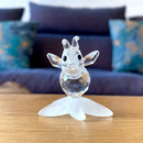 DecorBites™ Crystal Bee & Leaf Glass Figurine - Home Decor & Gift Ornament