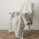 DecorBites™ Cozy Leopard Print Knitted Blanket - Winter Faux Fur Microfiber Throw