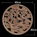 Round Wood Applique Wood Decal Wood Mouldings Onlay Unpainted European Carving Long Floral Wooden Furniture Decoration Corner
