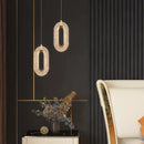 DecorBites™ Duplex Crystal Chandelier: Luxury Cantilevered Pendant Light for Villa Living Room & Staircase